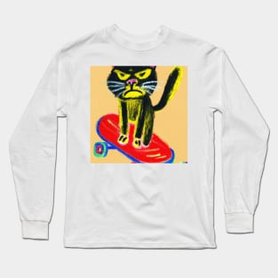 cat skate Long Sleeve T-Shirt